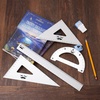 image:imageMr Pen Metal Geometry Kit 4 Pack 45 amp 3060 Set Squares  6 Protractor amp 12 Ruler Durable Metal Drafting Tools for Technical Drawing Math Engineering amp ArchitectureSilver