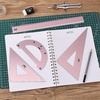 image:imageMr Pen Metal Geometry Kit 4 Pack 45 amp 3060 Set Squares  6 Protractor amp 12 Ruler Durable Metal Drafting Tools for Technical Drawing Math Engineering amp ArchitectureLight Pink