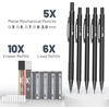image:imageMr Pen Metal Mechanical Pencil Set with Lead Refills amp Erasers 5 Pack  5 Sizes 03 05 07 09 amp 2mm 6x Tubes HB 2B amp Colored Lead Refills for School Supplies Note Taking Fathers Day Gift5 Count Pack of 1