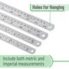 image:imageMr Pen Metal Straight Edge Ruler 4 pcs 6 8 12 14 Black  Stainless Steel Ruler Set Imperial amp Metric Measurements for Drawing Home Office EngineeringSilver