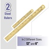 image:imageMr Pen Metal Straight Edge Ruler 4 pcs 6 8 12 14 Black  Stainless Steel Ruler Set Imperial amp Metric Measurements for Drawing Home Office EngineeringGold