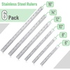 image:imageMr Pen Metal Straight Edge Ruler 4 pcs 6 8 12 14 Black  Stainless Steel Ruler Set Imperial amp Metric Measurements for Drawing Home Office EngineeringSilver