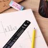 image:imageMr Pen Metal Straight Edge Ruler 4 pcs 6 8 12 14 Black  Stainless Steel Ruler Set Imperial amp Metric Measurements for Drawing Home Office EngineeringBlack