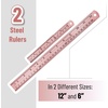 image:imageMr Pen Metal Straight Edge Ruler 4 pcs 6 8 12 14 Black  Stainless Steel Ruler Set Imperial amp Metric Measurements for Drawing Home Office EngineeringRose Gold