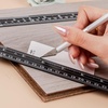 image:imageMr Pen Metal Straight Edge Ruler 4 pcs 6 8 12 14 Black  Stainless Steel Ruler Set Imperial amp Metric Measurements for Drawing Home Office EngineeringBlack