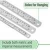 image:imageMr Pen Metal Straight Edge Ruler 4 pcs 6 8 12 14 Black  Stainless Steel Ruler Set Imperial amp Metric Measurements for Drawing Home Office EngineeringSilver