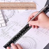image:imageMr Pen Metal Straight Edge Ruler 4 pcs 6 8 12 14 Black  Stainless Steel Ruler Set Imperial amp Metric Measurements for Drawing Home Office EngineeringBlack
