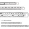 image:imageMr Pen Metal Straight Edge Ruler 4 pcs 6 8 12 14 Black  Stainless Steel Ruler Set Imperial amp Metric Measurements for Drawing Home Office EngineeringSilver