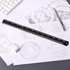 image:imageMr Pen Metal Straight Edge Ruler 4 pcs 6 8 12 14 Black  Stainless Steel Ruler Set Imperial amp Metric Measurements for Drawing Home Office EngineeringBlack