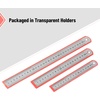 image:imageMr Pen Metal Straight Edge Ruler 4 pcs 6 8 12 14 Black  Stainless Steel Ruler Set Imperial amp Metric Measurements for Drawing Home Office EngineeringSilver