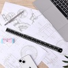 image:imageMr Pen Metal Straight Edge Ruler 4 pcs 6 8 12 14 Black  Stainless Steel Ruler Set Imperial amp Metric Measurements for Drawing Home Office EngineeringBlack