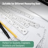image:imageMr Pen Metal Straight Edge Ruler 4 pcs 6 8 12 14 Black  Stainless Steel Ruler Set Imperial amp Metric Measurements for Drawing Home Office EngineeringSilver