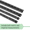 image:imageMr Pen Metal Straight Edge Ruler 4 pcs 6 8 12 14 Black  Stainless Steel Ruler Set Imperial amp Metric Measurements for Drawing Home Office EngineeringBlack