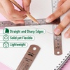 image:imageMr Pen Metal Straight Edge Ruler 4 pcs 6 8 12 14 Black  Stainless Steel Ruler Set Imperial amp Metric Measurements for Drawing Home Office EngineeringSilver
