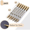 image:imageMr Pen Metallic Paint Markers 6 Pack Silver Paint Marker Gold Ink Pen  Silver Markers Permanent Metallic Gold Metallic MarkerGold