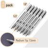 image:imageMr Pen Metallic Paint Markers 6 Pack Silver Paint Marker Gold Ink Pen  Silver Markers Permanent Metallic Gold Metallic MarkerSilver