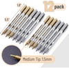image:imageMr Pen Metallic Paint Markers 6 Pack Silver Paint Marker Gold Ink Pen  Silver Markers Permanent Metallic Gold Metallic MarkerSilver and Gold