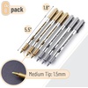 image:imageMr Pen Metallic Paint Markers 6 Pack Silver Paint Marker Gold Ink Pen  Silver Markers Permanent Metallic Gold Metallic MarkerSilver and Gold