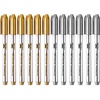 image:imageMr Pen Metallic Paint Markers 6 Pack Silver Paint Marker Gold Ink Pen  Silver Markers Permanent Metallic Gold Metallic MarkerSilver and Gold