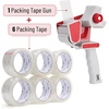 image:imageMr Pen Packing Tapes 188 Wide 60 Yard 6 Pack with 1 Dispenser Gun  2 inch Heavy Duty Packing Tape with Dispenser Packaging Tape Clear Packing Tape Gun for Packing Boxes Moving Tape