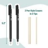 image:imageMr Pen Pen Style Eraser Set 2 Pack Square amp Round Tip  Precision Pencil Erasers Retractable Silver Eraser Pens for Drawing Sketching Detail Correction Office amp School Supplies