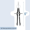 image:imageMr Pen Professional Compass for Geometry Extra Lead  Metal Compass Drawing Tool for Students Drafting and Engineering Technical Drawings Circles and Geometry ProjectsBlack