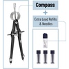 image:imageMr Pen Professional Compass for Geometry Extra Lead  Metal Compass Drawing Tool for Students Drafting and Engineering Technical Drawings Circles and Geometry ProjectsBlack
