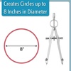 image:imageMr Pen Professional Compass for Geometry Extra Lead  Metal Compass Drawing Tool for Students Drafting and Engineering Technical Drawings Circles and Geometry ProjectsSilver