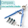 image:imageMr Pen Professional Compass for Geometry Extra Lead  Metal Compass Drawing Tool for Students Drafting and Engineering Technical Drawings Circles and Geometry ProjectsLight Blue