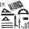 image:imageMr Pen Professional Geometry Set 15 pcs Drafting Tools with Protractor  Compass Metal Ruler Triangles Pens amp Pencils Complete Geometry amp Drafting Kit for Architects Engineers amp StudentsBlack