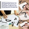 image:imageMr Pen Professional Geometry Set 15 pcs Drafting Tools with Protractor  Compass Metal Ruler Triangles Pens amp Pencils Complete Geometry amp Drafting Kit for Architects Engineers amp StudentsBlack