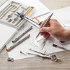 image:imageMr Pen Professional Geometry Set 15 pcs Drafting Tools with Protractor  Compass Metal Ruler Triangles Pens amp Pencils Complete Geometry amp Drafting Kit for Architects Engineers amp StudentsSilver
