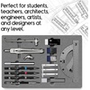 image:imageMr Pen Professional Geometry Set 17 pcs Metal Compass  Mechanical Pencils Rulers Protractor amp Set Squares Lead Refills Extra Screws amp Needles Drafting Kit for Math