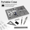 image:imageMr Pen Professional Geometry Set 17 pcs Metal Compass  Mechanical Pencils Rulers Protractor amp Set Squares Lead Refills Extra Screws amp Needles Drafting Kit for Math