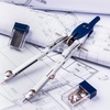 image:imageMr Pen Professional Metal Compass Set 7 pcs  Precision Drafting Compass with Extension Leg Pencil Holder Extra Lead amp Needles Geometry Tool for Drawing Circles MathCompass with Wheel and Lock