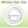 image:imageMr Pen Protractor Set 4 3 Pack  Clear Plastic Protractors for Measuring Angles 180 Small Protractor for Students School Math Geometry2 Pcs