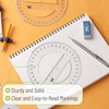 image:imageMr Pen Protractor Set 4 3 Pack  Clear Plastic Protractors for Measuring Angles 180 Small Protractor for Students School Math Geometry2 Pcs