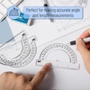image:imageMr Pen Protractor Set 4 3 Pack  Clear Plastic Protractors for Measuring Angles 180 Small Protractor for Students School Math Geometry24 Pcs