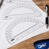 image:imageMr Pen Protractor Set 4 3 Pack  Clear Plastic Protractors for Measuring Angles 180 Small Protractor for Students School Math Geometry3 Pcs