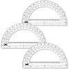 image:imageMr Pen Protractor Set 4 3 Pack  Clear Plastic Protractors for Measuring Angles 180 Small Protractor for Students School Math Geometry3 Pcs