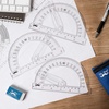 image:imageMr Pen Protractor Set 4 3 Pack  Clear Plastic Protractors for Measuring Angles 180 Small Protractor for Students School Math Geometry3 Pcs