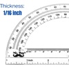 image:imageMr Pen Protractor Set 4 3 Pack  Clear Plastic Protractors for Measuring Angles 180 Small Protractor for Students School Math Geometry3 Pcs