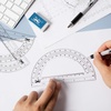 image:imageMr Pen Protractor Set 4 3 Pack  Clear Plastic Protractors for Measuring Angles 180 Small Protractor for Students School Math Geometry3 Pcs