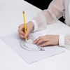 image:imageMr Pen Protractor Set 4 3 Pack  Clear Plastic Protractors for Measuring Angles 180 Small Protractor for Students School Math Geometry3 Pcs