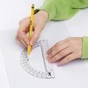 image:imageMr Pen Protractor Set 4 3 Pack  Clear Plastic Protractors for Measuring Angles 180 Small Protractor for Students School Math Geometry3 Pcs