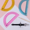 image:imageMr Pen Protractor Set 4 3 Pack  Clear Plastic Protractors for Measuring Angles 180 Small Protractor for Students School Math Geometry3 Pcs