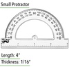 image:imageMr Pen Protractor Set 4 3 Pack  Clear Plastic Protractors for Measuring Angles 180 Small Protractor for Students School Math Geometry3 Pcs