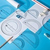 image:imageMr Pen Protractor Set 4 3 Pack  Clear Plastic Protractors for Measuring Angles 180 Small Protractor for Students School Math Geometry9 Pcs