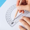 image:imageMr Pen Protractor Set 4 3 Pack  Clear Plastic Protractors for Measuring Angles 180 Small Protractor for Students School Math Geometry9 Pcs