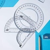 image:imageMr Pen Protractor Set 4 3 Pack  Clear Plastic Protractors for Measuring Angles 180 Small Protractor for Students School Math Geometry9 Pcs